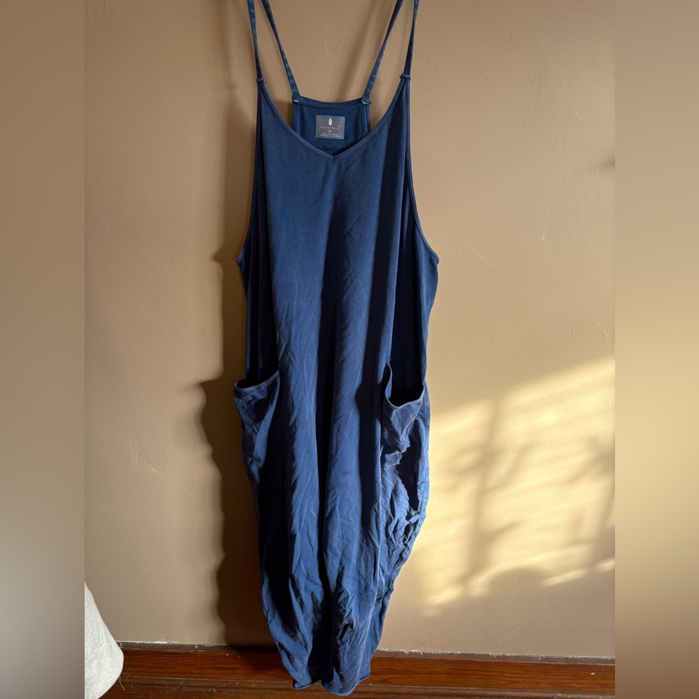 Free People size XL Hot Shot onesie navy blue